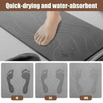 tapis bain moderne gris foncé motifs ondulés absorbant 40x60cm entrée salle bain