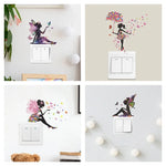 autocollants murals papillons colorés silhouette féerique chambre salon décoration murale stickers animés pvc