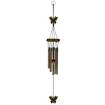 cloches vent clochette artisanale bronze papillons poissons suspendus décor intérieurextérieur ornement métallique plateau bois