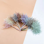 bouquet artificiel feuilles fines naturel minimaliste blanc rose gris bleu vert marron extérieur accroché