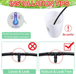 connecteurs arrosage gouttelettes noir adhésifs plastique robustes jardin pot fleurs 47mm