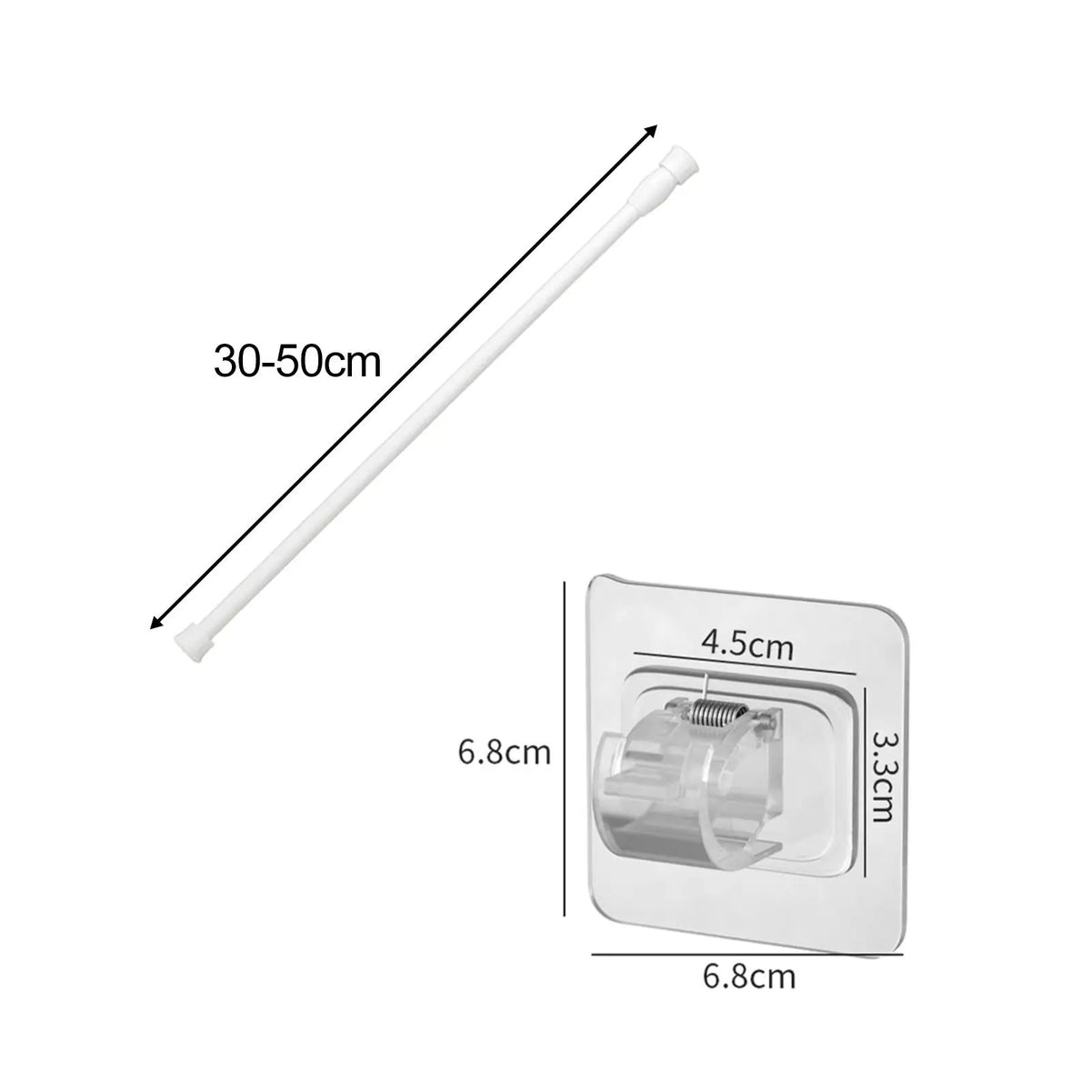 tige serviette adhésive blanc moderne télécopique 30 50cm 40 70cm 50 90cm