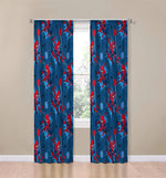 rideaux spider man blanc bleu rouge gris modernes opaques chambre yeux araignée occlusifs deux