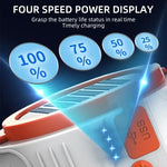 Power bank solaire rechargeable usb blanc orange moderne compact