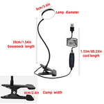 lampe pince flexible led usb rechargeable 360 rotation noir blanc moderne
