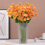 décoration intérieure bouquet artificielle fleurs soie rouge blanche ornement mariage anniversaire minimaliste