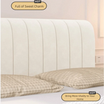 housse tête lit velours solide couleur beige clair moderne usage quatre saisons lavable