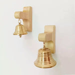 cloches dorées rondes classiques clips bois oiseau texte décoration entrée chambre nouvelleannée