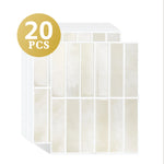 autocollants carrelage moderne beige clair imperméable facile nettoyage résistant eau chaleur surfaces bois verre
