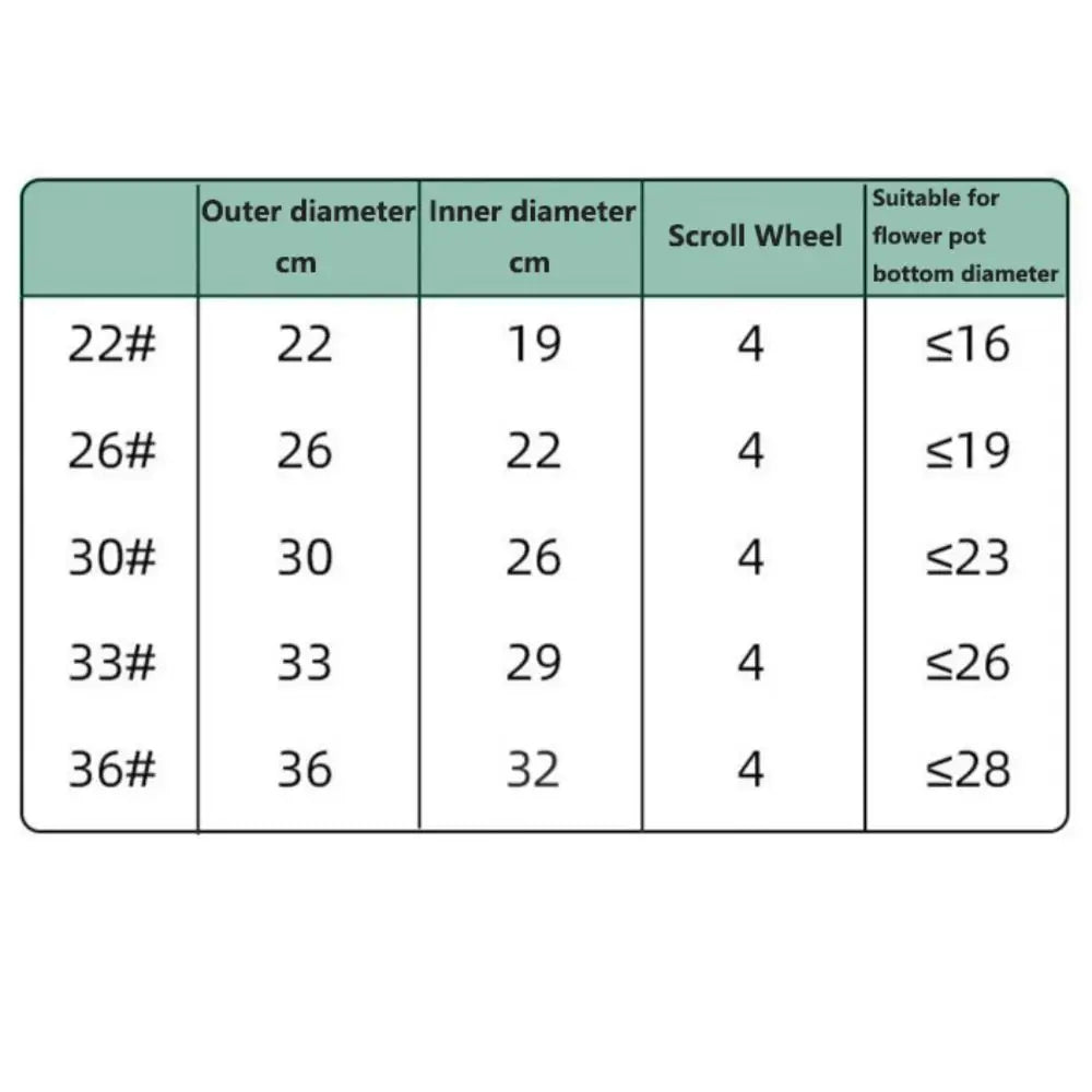 plateau fleurs rotatif roulettes moderne gris blanc marron diamètre 22cm 36cm