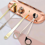 outils bougies couteau cloche extinction plateau moderne noir doré argenté lisses opaques