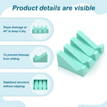 support savon moderne silicone couleur noir vert clair motif abstrait sourires texture douce salle