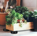 supports pot fleur adhésifs anti dérapants noirs modernes terrasse jardin patio