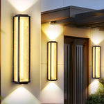 applique murale extérieure moderne led noir doré acier inoxydable étanche entrée porche