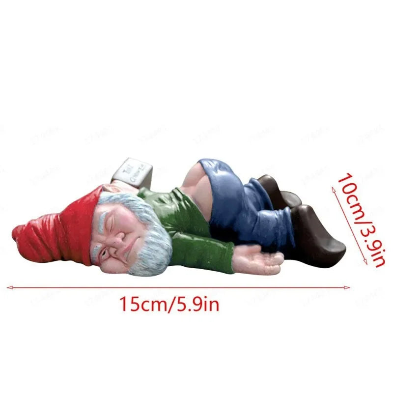 statuettes lutins résine décoratives bleu vert rouge extérieures résistantes intempéries réaliste noël