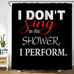 Détail du motif vintage sur le rideau de douche en polyester