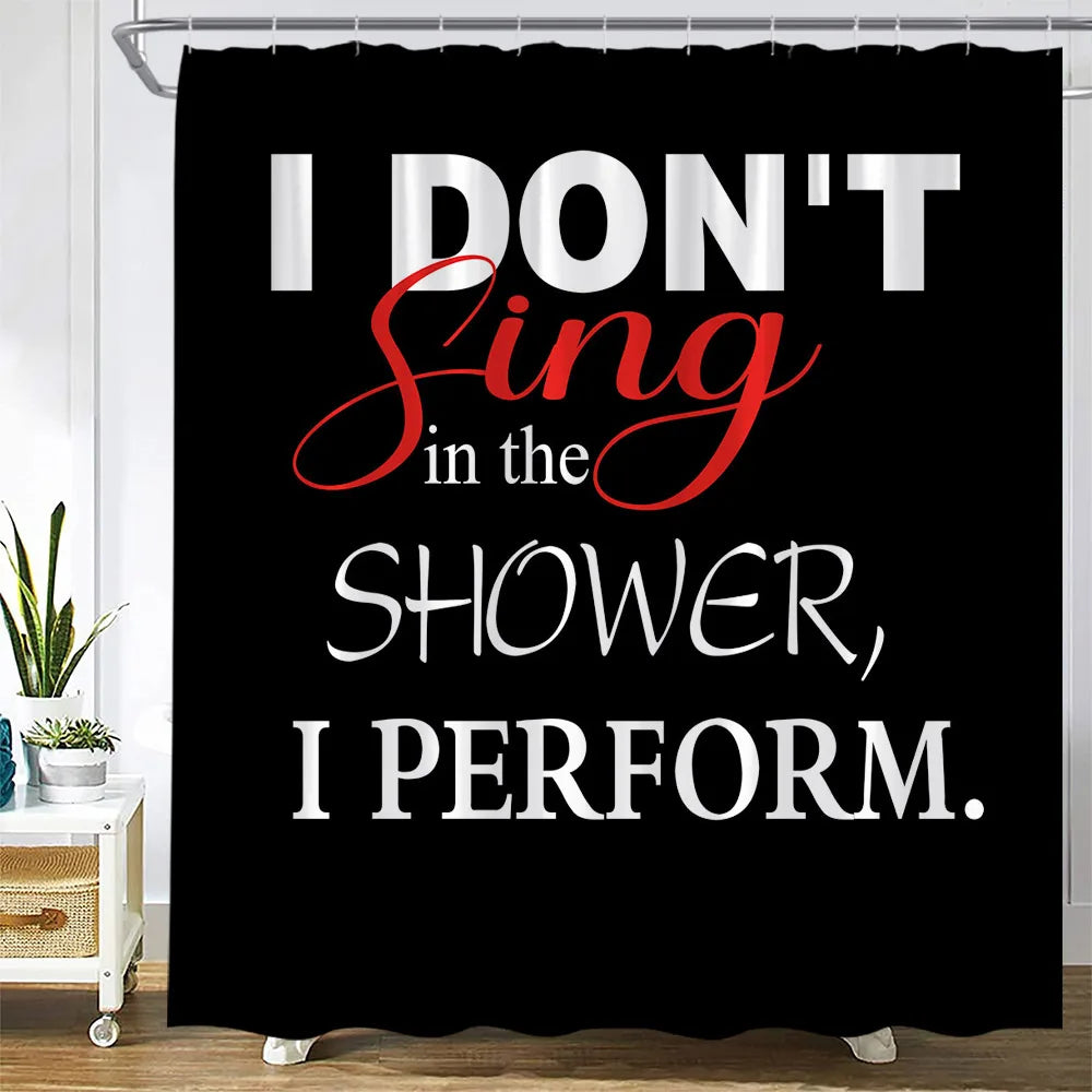 Détail du motif vintage sur le rideau de douche en polyester