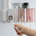 organisateur salle bain blanc gris moderne transparent brosse dents pot dentifrice brosse cheveux rasoir
