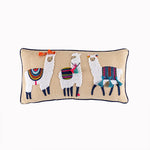 coussin boho carré 45x45cm beige motif géométrique brodé tassel déco siège voiture
