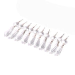 boucles d'oreilles violet clair cristal faceté classique oreillettes