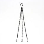 panier suspendu vintage noir beige rose chaines métalliques crochets