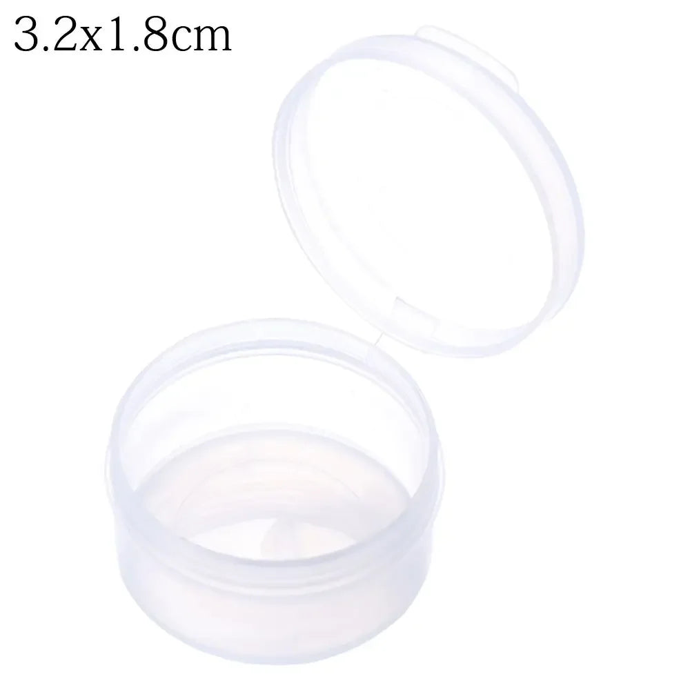 boîtes rangement transparentes petites objets bijoux vis divers 2.7x1.4cm 3.2x1.8cm 3.6x3cm 4.2x2.2cm 4.8x2.5cm 4.8x4.2cm