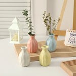 vases céramique pastel texture ondulée minimaliste fleurs artificielles maison