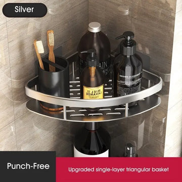 étagère salle bain or moderne adhésive aluminium unique réutilisable mur grille perforations