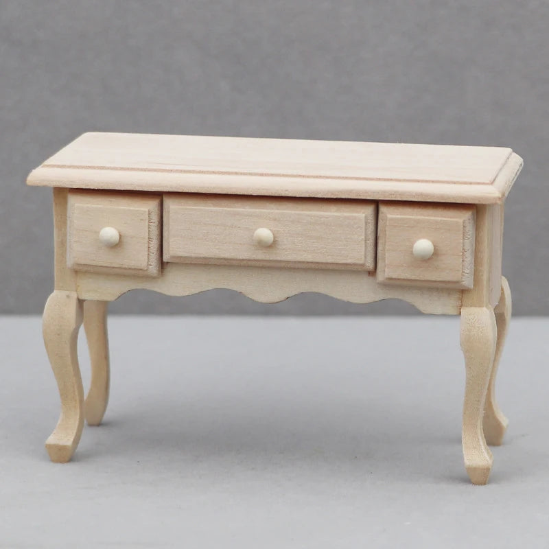meuble miniature bois classique commode tiroirs blancs décoration intérieure miniature animaux nature