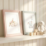 cadre photo rose clair gris clair illustrations animales transparent classique équerre dos large profondeur