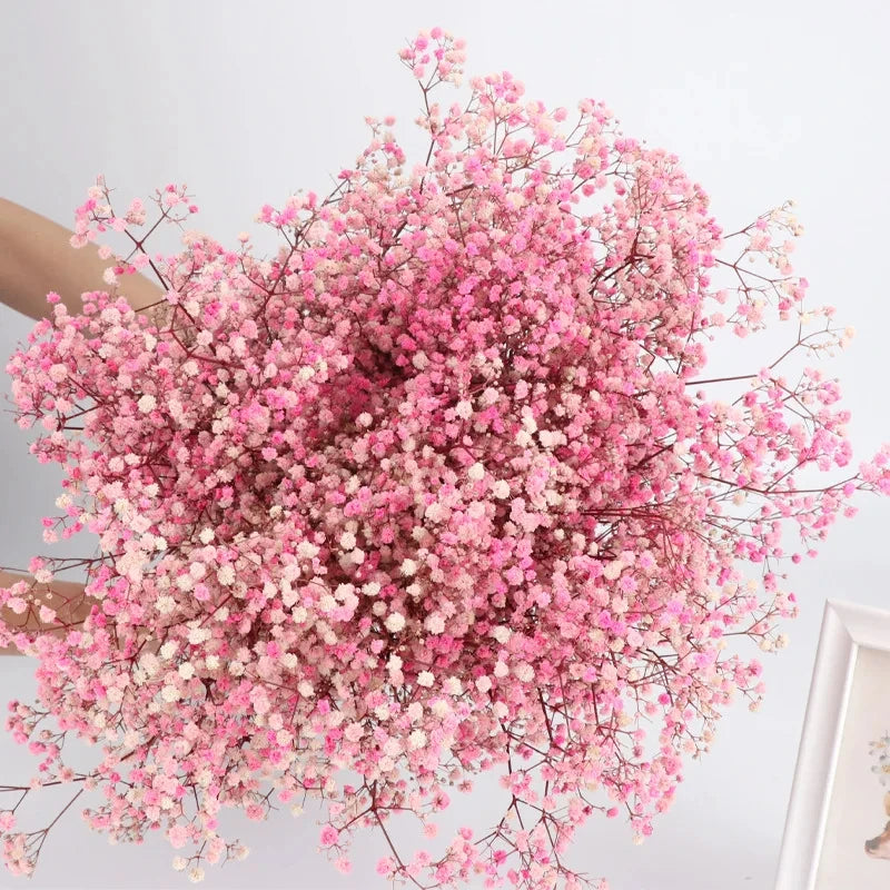 bouquet fleurs séchées mix couleur vase blanc décoration maison anniversaire baby shower naturel rustique