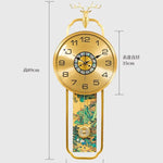 horloge murale moderne ornementale florale asiatique décoration murale salle aiguilles métal