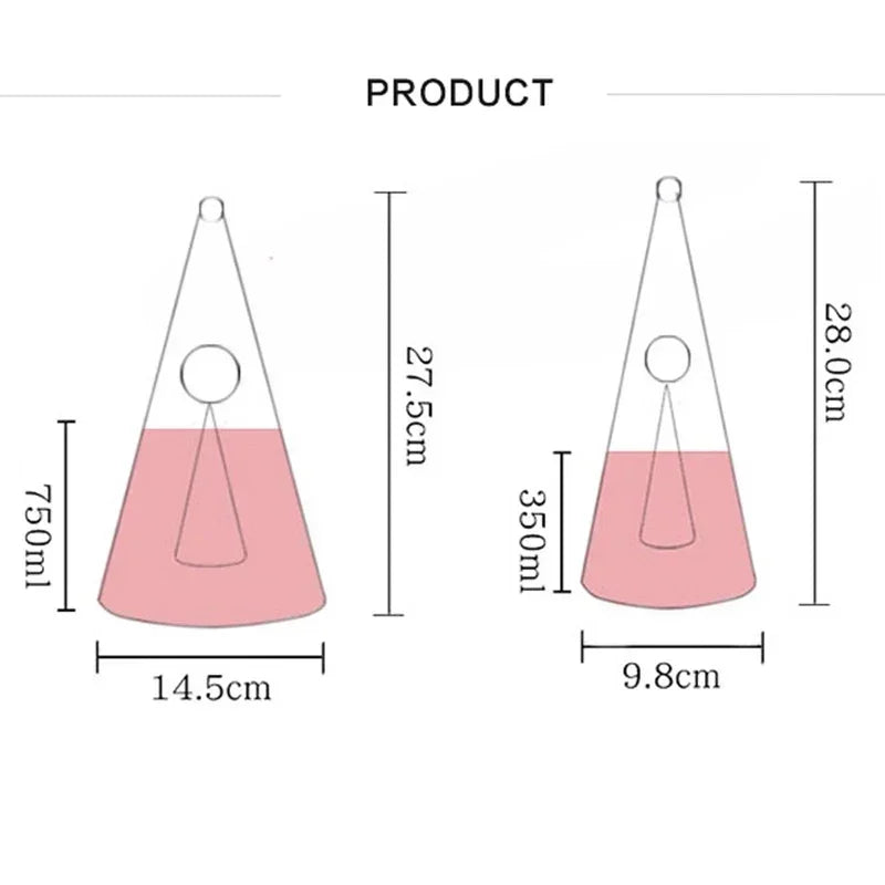 carafe vin verre moderne transparente 750ml 350ml minimaliste conique sophistication table