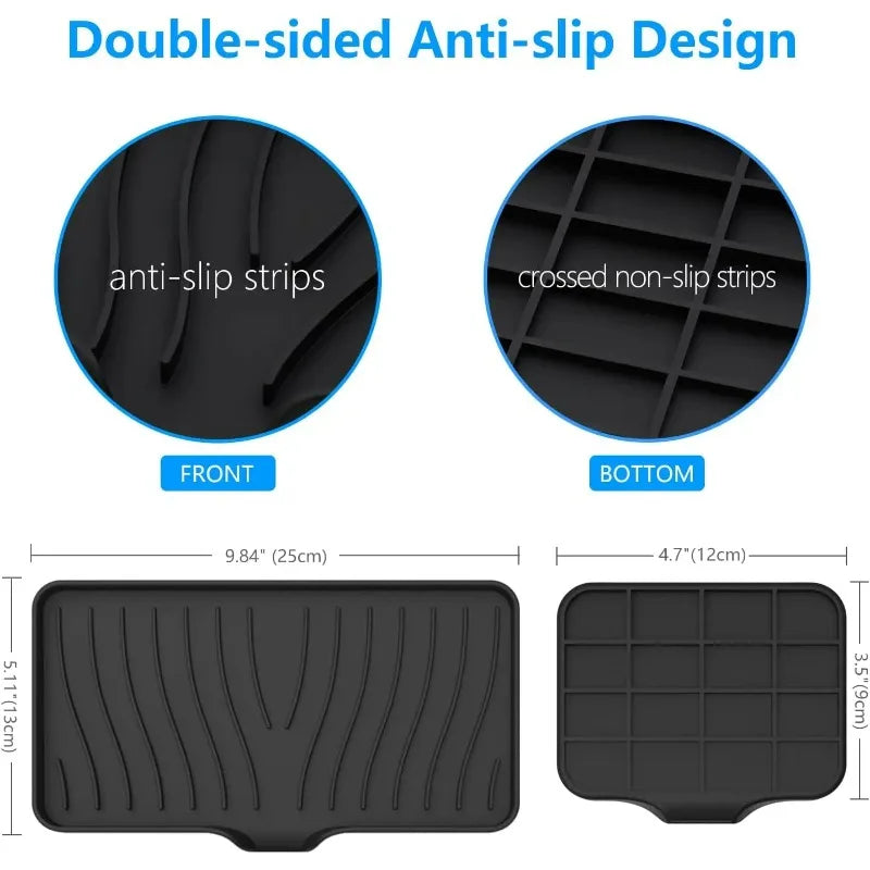 support savon silicone antidérapant moderne gris noir bleu facile nettoyer salle bain cuisine