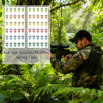 marqueurs cible adhésifs coniques précision chasse cible verte rouge bleue orangée jaune