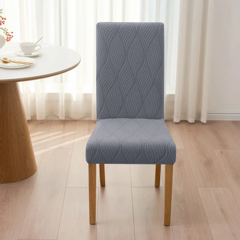 housses chaise moderne gris rayures ondulées polyester élasthanne unies mariage banquet