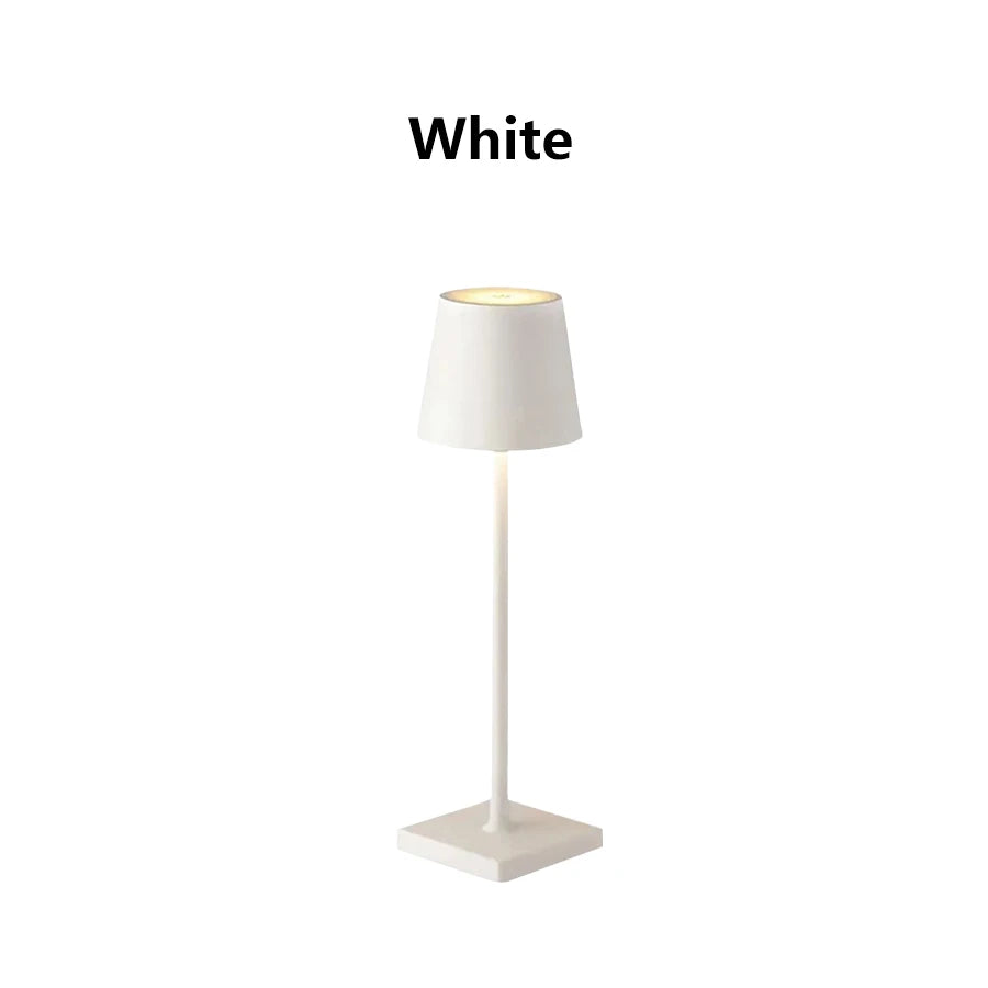 veilleuse sans fil lampe table rechargeable tactile blanc doré moderne