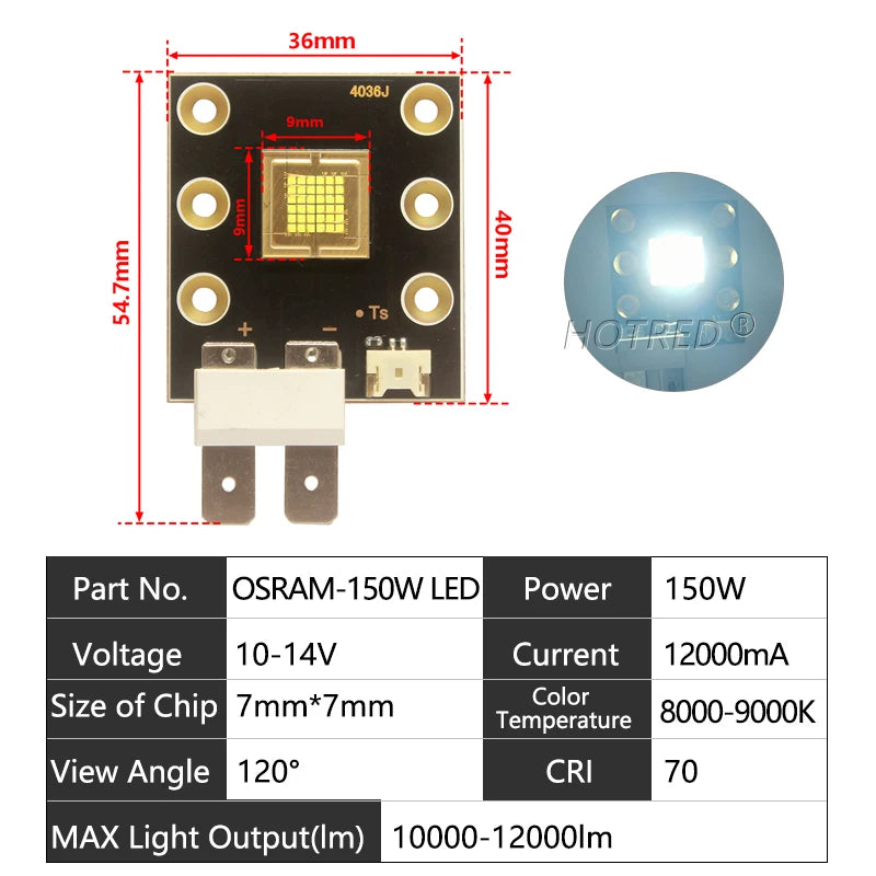 éclairage scène led 150w 200w 300w 400w noir or haute précision conducteurs dorés clips