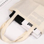 sac main toile coton pliable multi usages personnalisable grande capacité couleur beige simple respectueux