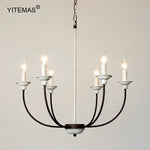 lustre classique rustique bois blanc noir lampes chaîne suspension ampoules