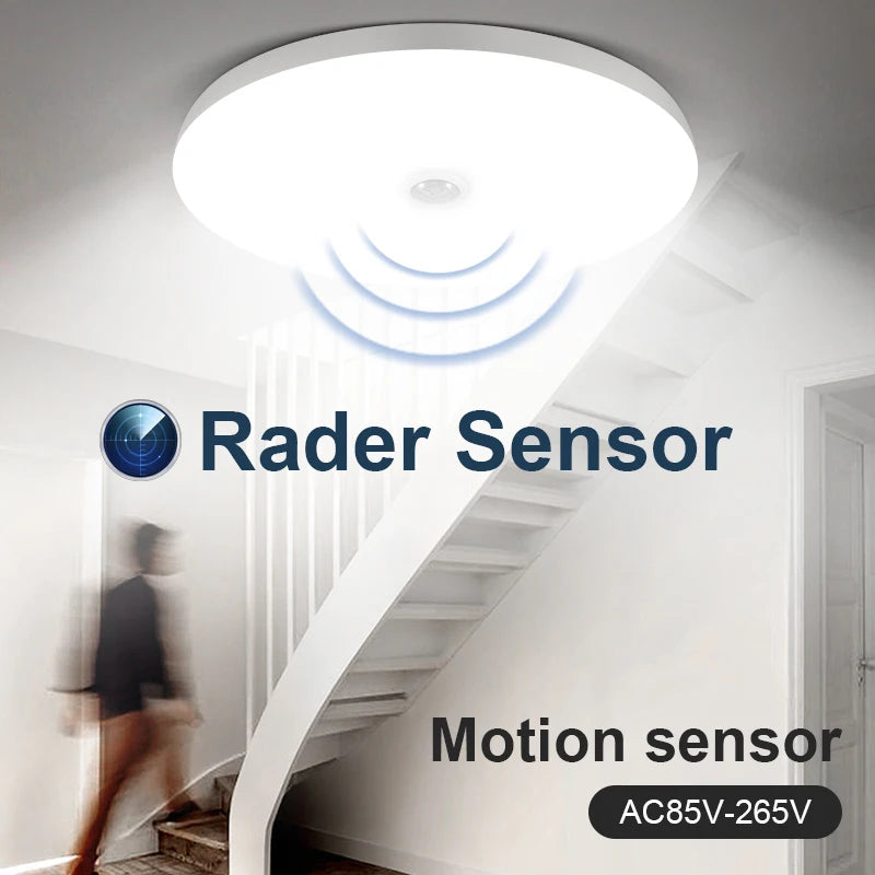 capteur mouvement led blanc moderne plafonnier vis fixation 220v autonomes