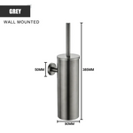 brosse wc inox fixe mur sol moderne chrome blanc or brushed gold