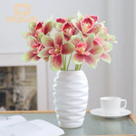 bouquet fleurs artificielles orchidées rose blanc moderne décoration intérieure mariage anniversaire chambre