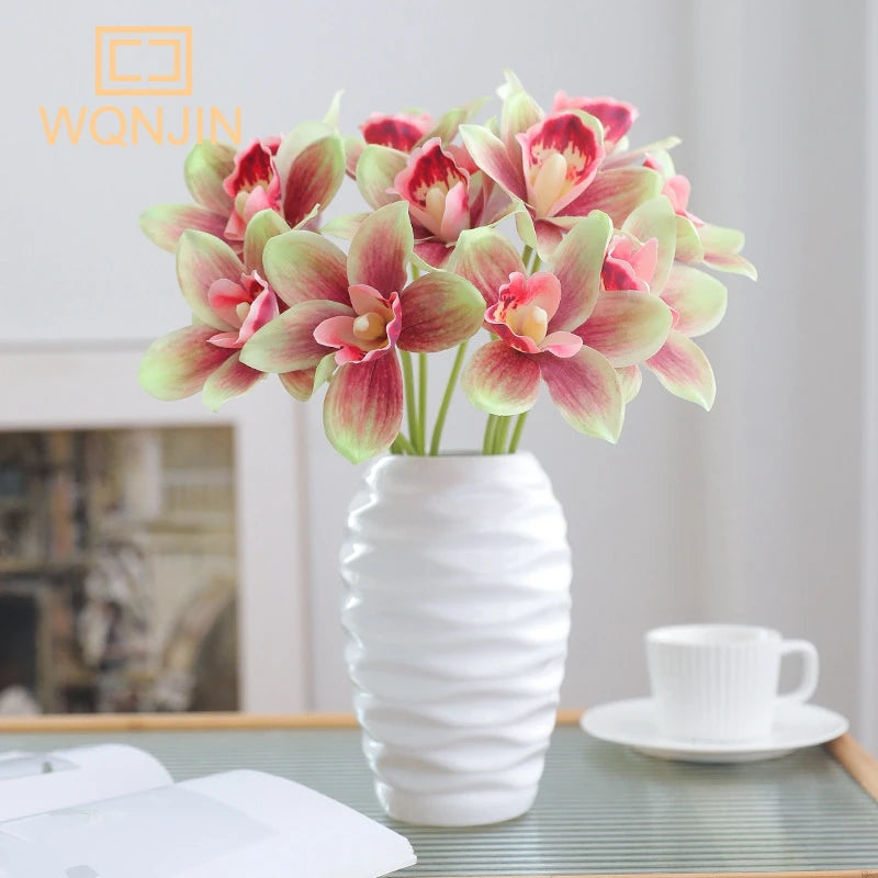 bouquet fleurs artificielles orchidées rose blanc moderne décoration intérieure mariage anniversaire chambre