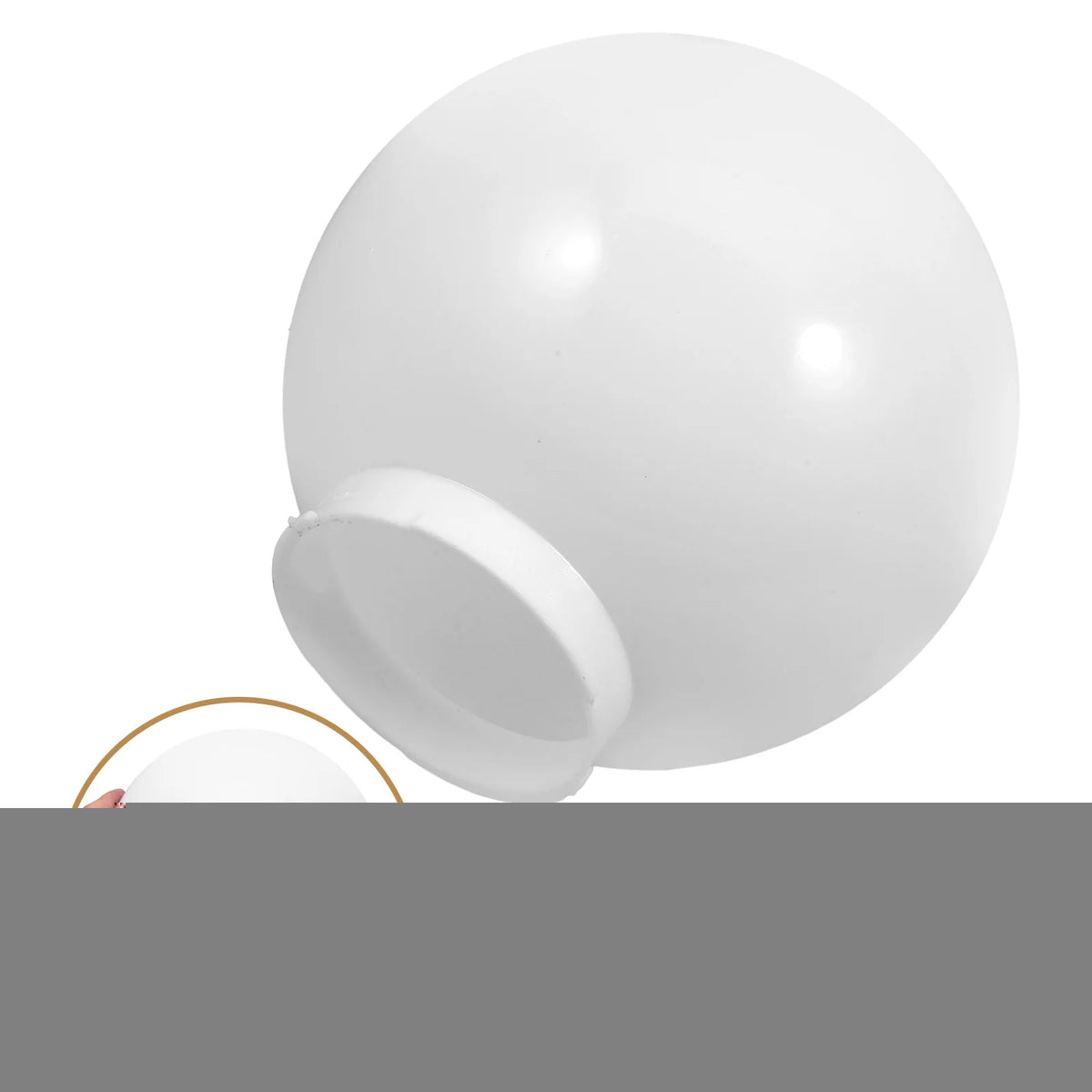 abat jour luminaire blanc lisse opaque classique décoration extérieure globe lampadaire fixations multiples