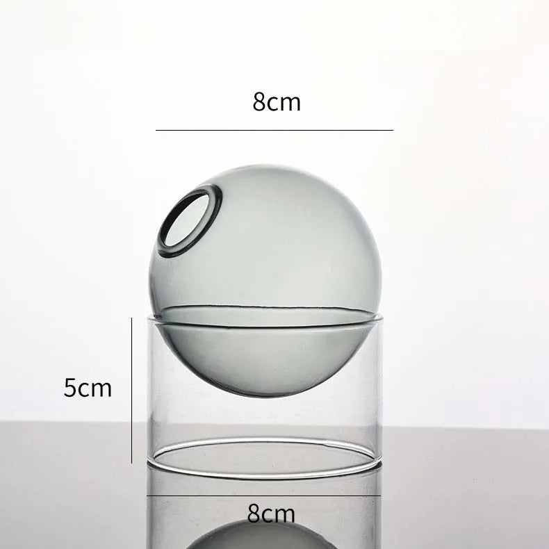 vases verre transparent modernes couleurs orange bleu rose minimalistes
