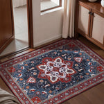 tapis persan floral géométrique moderne gris beige résistant extérieur entrée salon