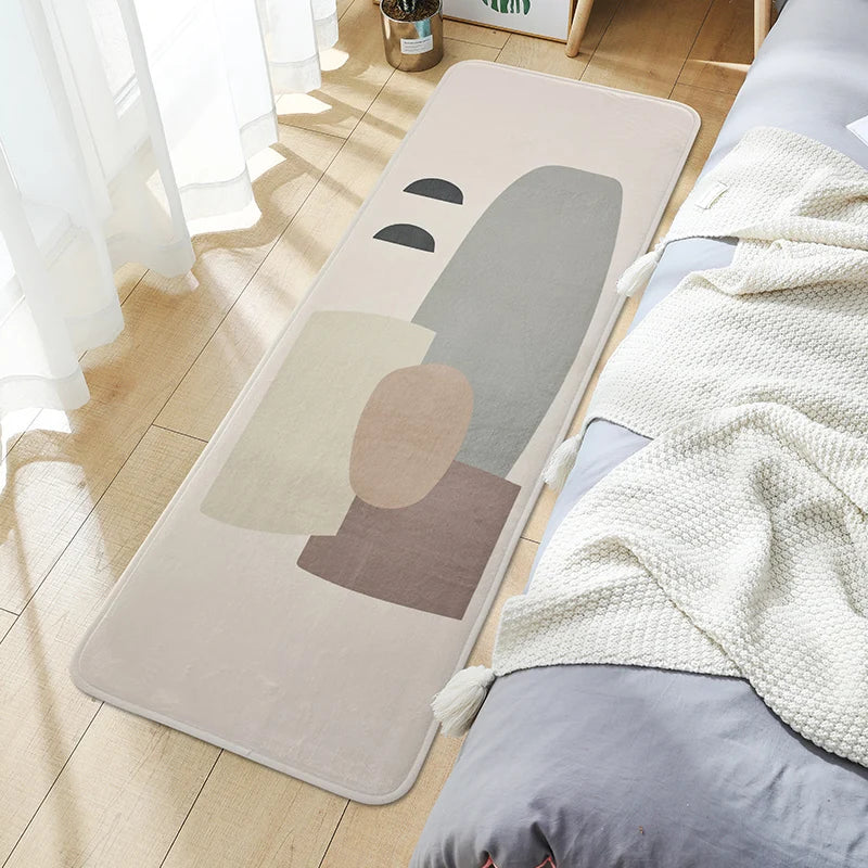 tapis moderne rayures horizontales motifs géométriques polyester antidérapant intérieur maison sol cuisine
