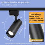 Spot LED moderne 20W dimmable noir blanc télécommande clips fixations chambre cuisine