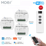 module rideau motorisé intelligent télécommande rf433 application smartphone contrôle vocal programmation